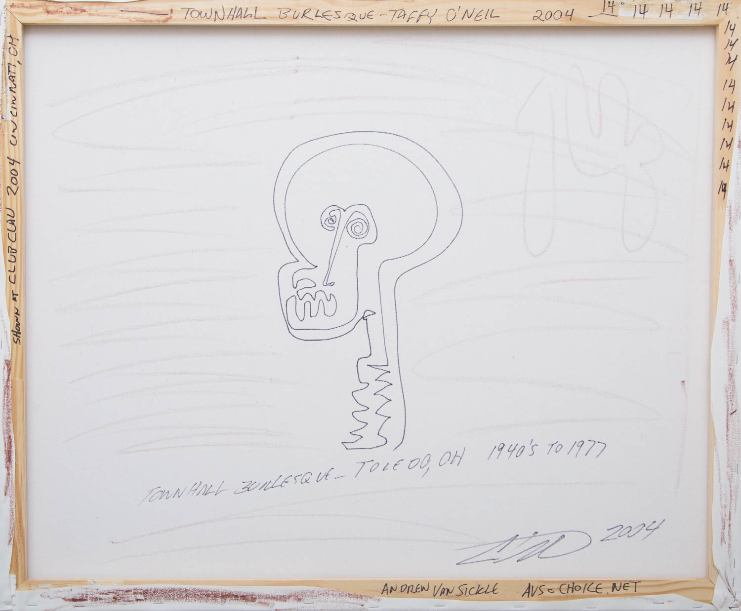 Andrew VanSickle "Town Hall Burlesque/Taffy O'Neil" Signed Industrial